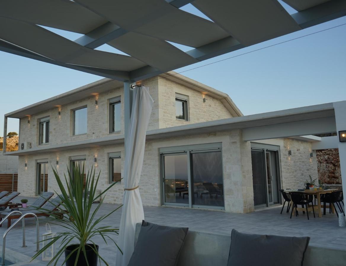 Eva Villas West With Infinity Pool & And Panoramic Sea View Gerani Chanion Exterior foto
