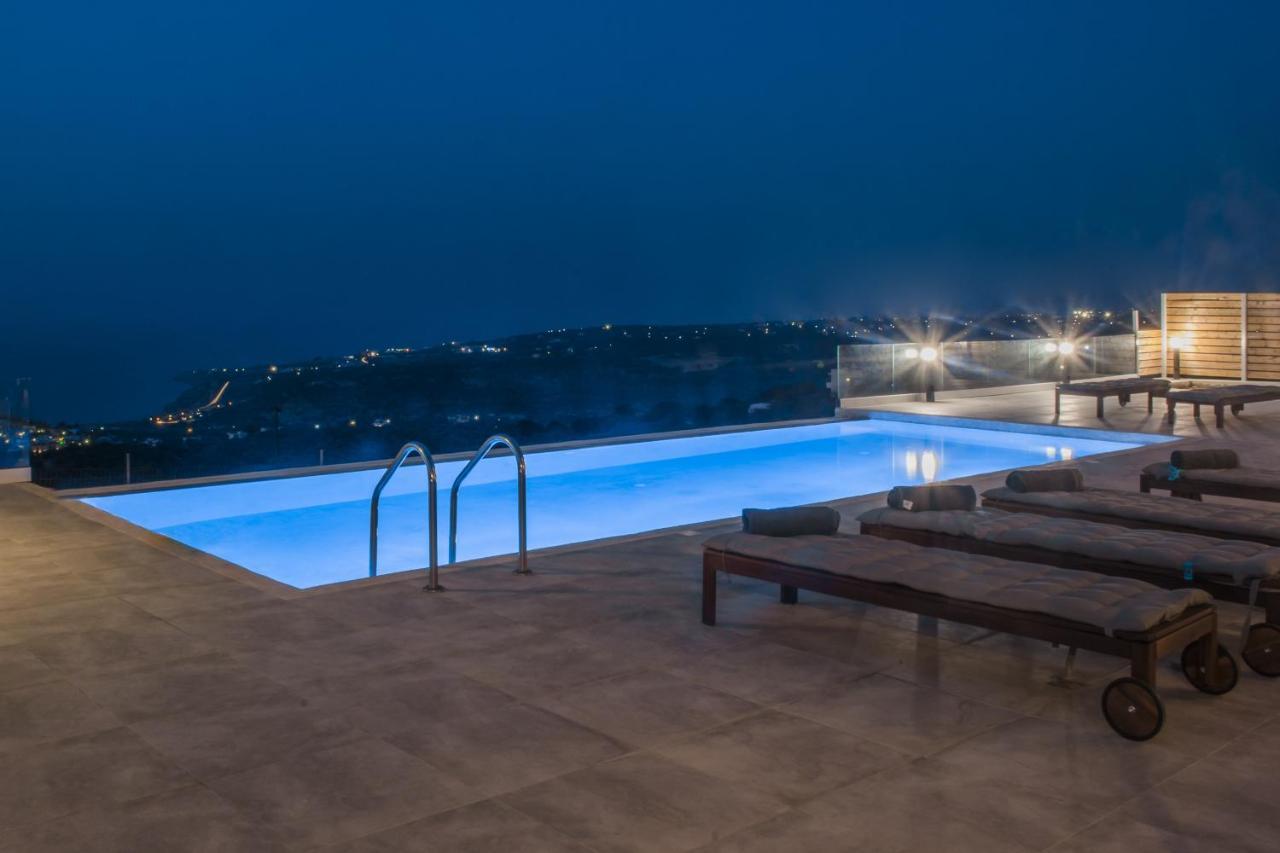 Eva Villas West With Infinity Pool & And Panoramic Sea View Gerani Chanion Exterior foto