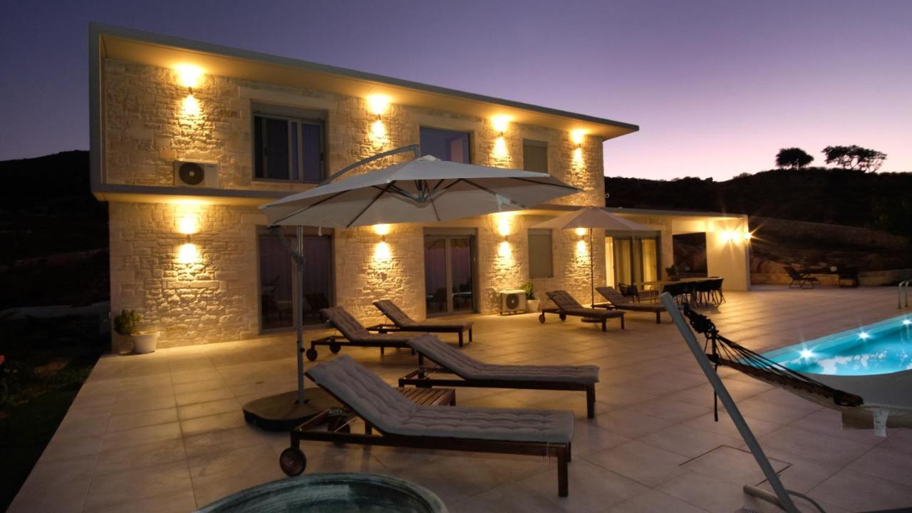 Eva Villas West With Infinity Pool & And Panoramic Sea View Gerani Chanion Exterior foto