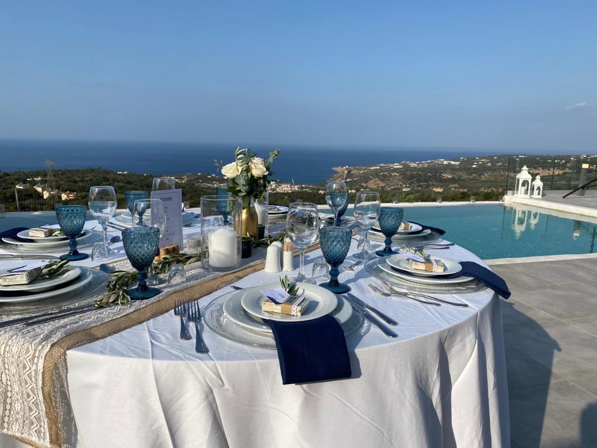Eva Villas West With Infinity Pool & And Panoramic Sea View Gerani Chanion Exterior foto